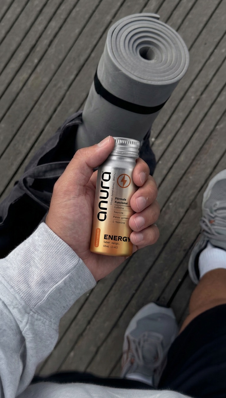 Shot ENERGY en mano, antes de entrenar